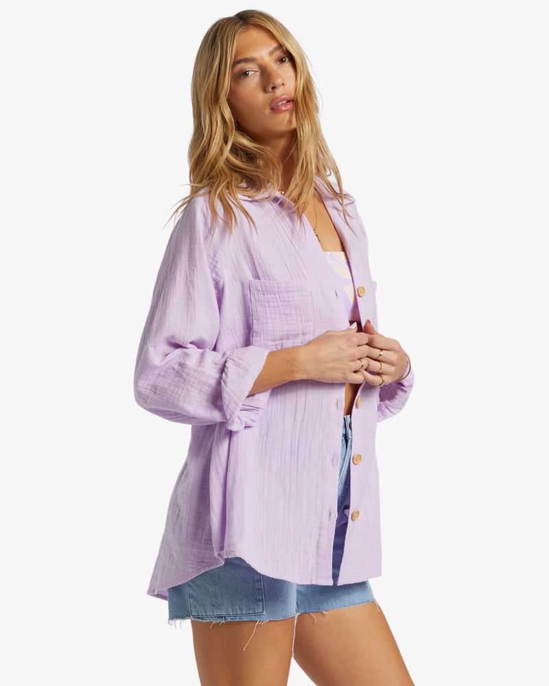 Load image into Gallery viewer, Billabong Women&#39;s Swell Long Sleeve Shirt Tulip ABJWT00487-PGM0
