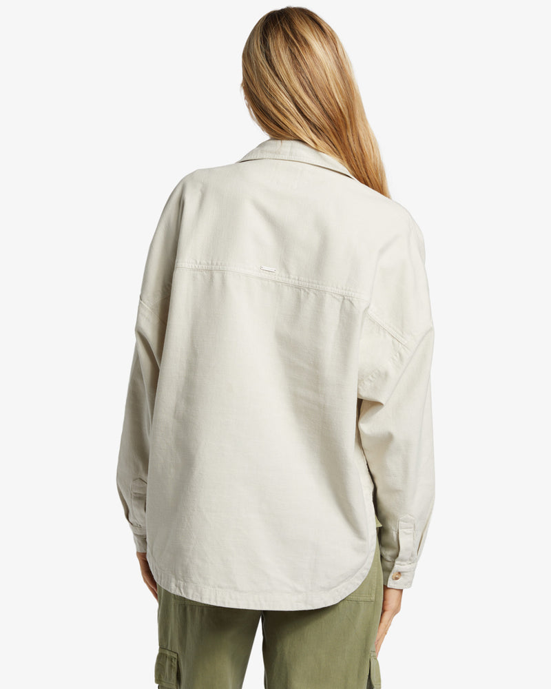 Load image into Gallery viewer, Billabong Women&#39;s Stoked On You Long Sleeves Shirt Moonlight ABJWT00495-SEZ0
