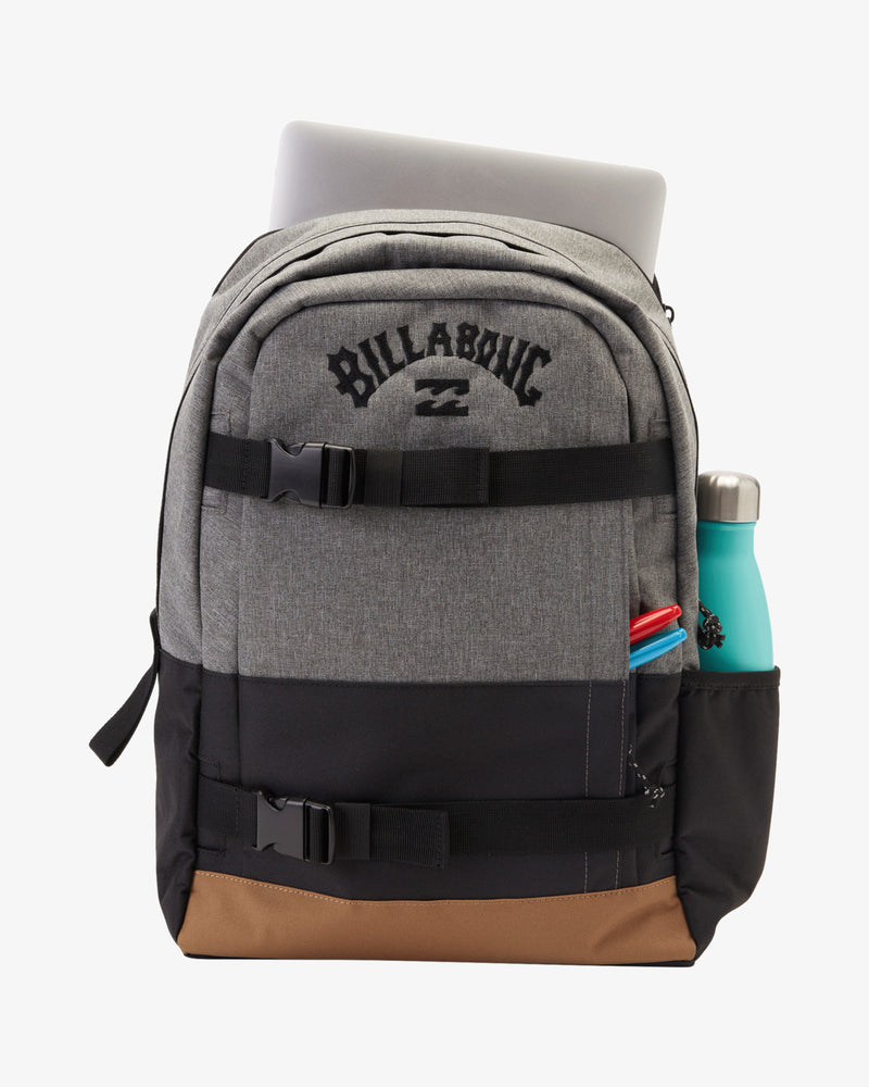 Load image into Gallery viewer, Billabong Men&#39;s Command Stash 26L Medium Backpack Grey Heather ABYBP00139-GRH
