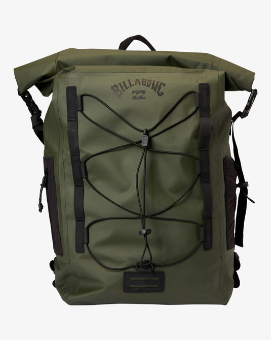 Billabong Unisex Surftrek Storm 40L Roll-Top Wet/Dry Backpack Military ABYBP00161-MIL