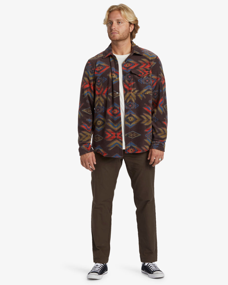 Load image into Gallery viewer, Billabong Men&#39;s Furnace Flannel Fleece Overshirt Plum  ABYFT00101-PSN0
