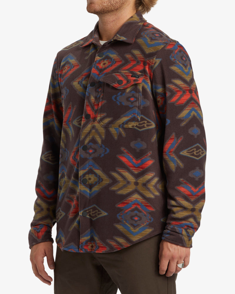 Load image into Gallery viewer, Billabong Men&#39;s Furnace Flannel Fleece Overshirt Plum  ABYFT00101-PSN0
