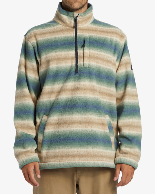 Billabong Men's Boundary Polar Fleece Half Zip Pullover Dune ABYFT00463-DUN