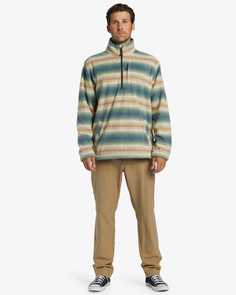 Load image into Gallery viewer, Billabong Men&#39;s Boundary Polar Fleece Half Zip Pullover Dune ABYFT00463-DUN
