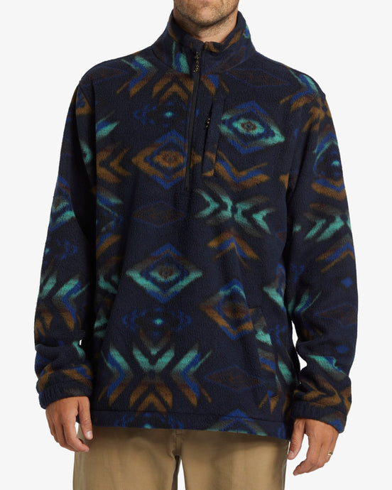 Billabong Men's Boundary Polar Fleece Half Zip Pullover Navy ABYFT00463-NVY