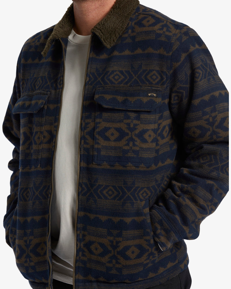 Load image into Gallery viewer, Billabong Men&#39;s Barlow Sherpa Jacket Dark Brown ABYJK00184_DBR
