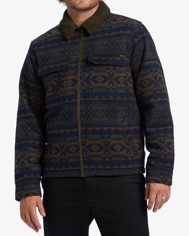 Load image into Gallery viewer, Billabong Men&#39;s Barlow Sherpa Jacket Dark Brown ABYJK00184_DBR
