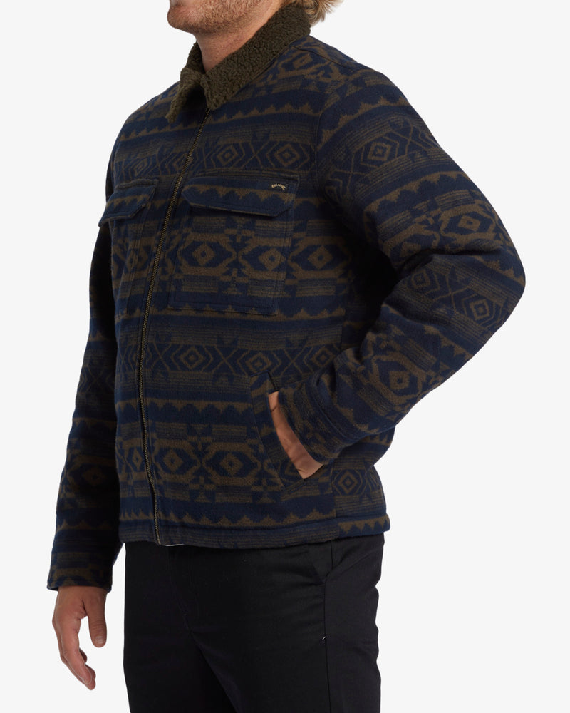 Load image into Gallery viewer, Billabong Men&#39;s Barlow Sherpa Jacket Dark Brown ABYJK00184_DBR
