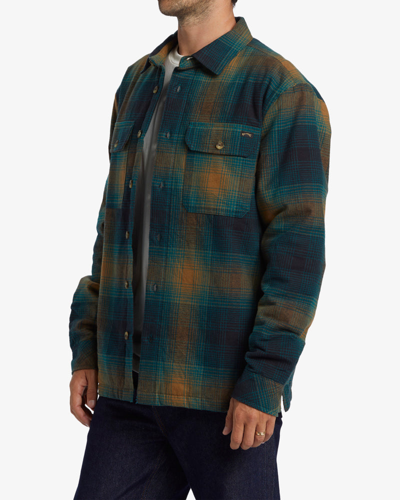 Load image into Gallery viewer, Billabong Men&#39;s Offshore Quilted Overshirt Real Teal ABYJK00207_BSD0
