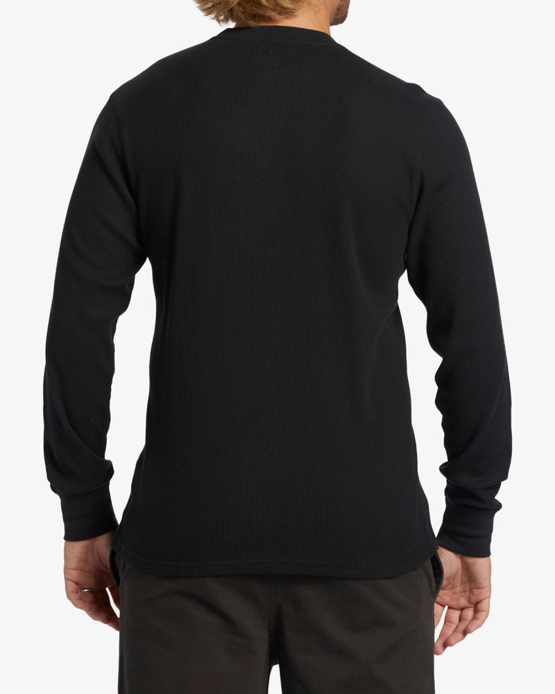 Load image into Gallery viewer, Billabong Men&#39;s Essential Long Sleeve Thermal Top Sweatshirt Black ABYKT00213-BLK
