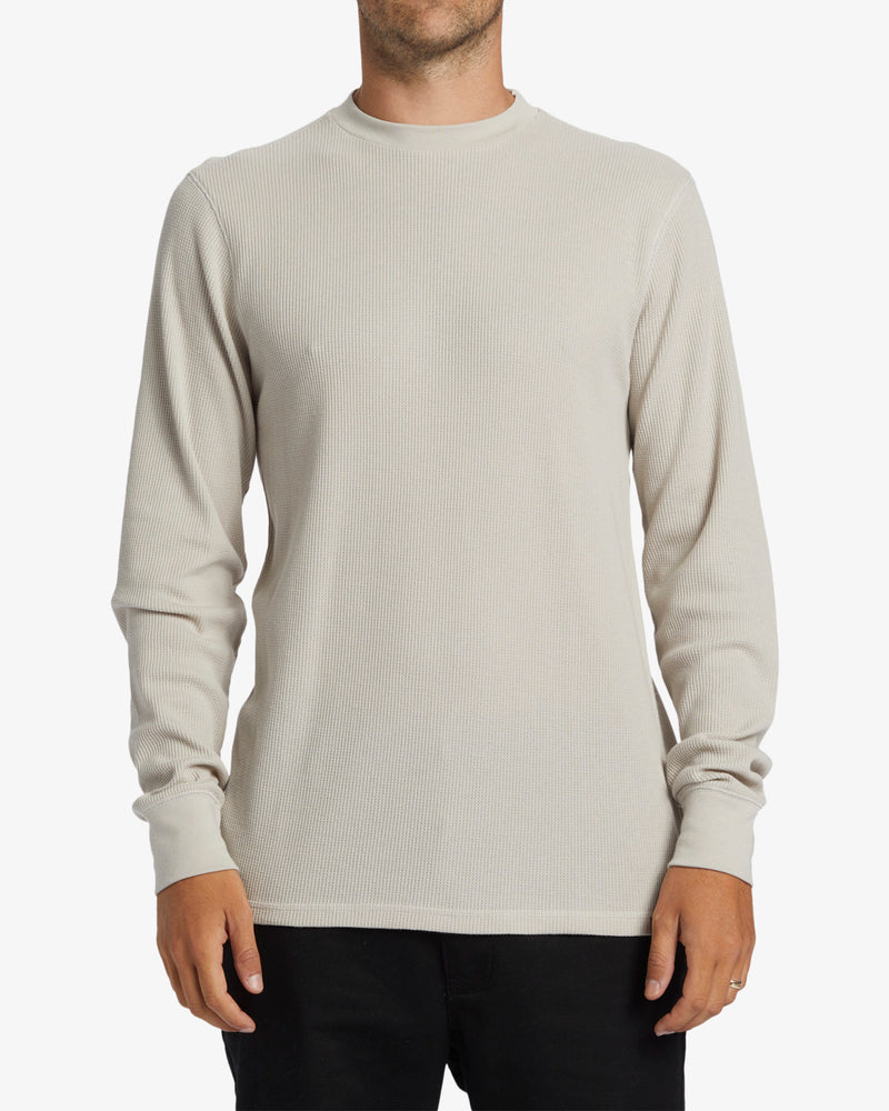 Load image into Gallery viewer, Billabong Men&#39;s Essential Long Sleeve Thermal Top Sweatshirt Stone ABYKT00213-STN
