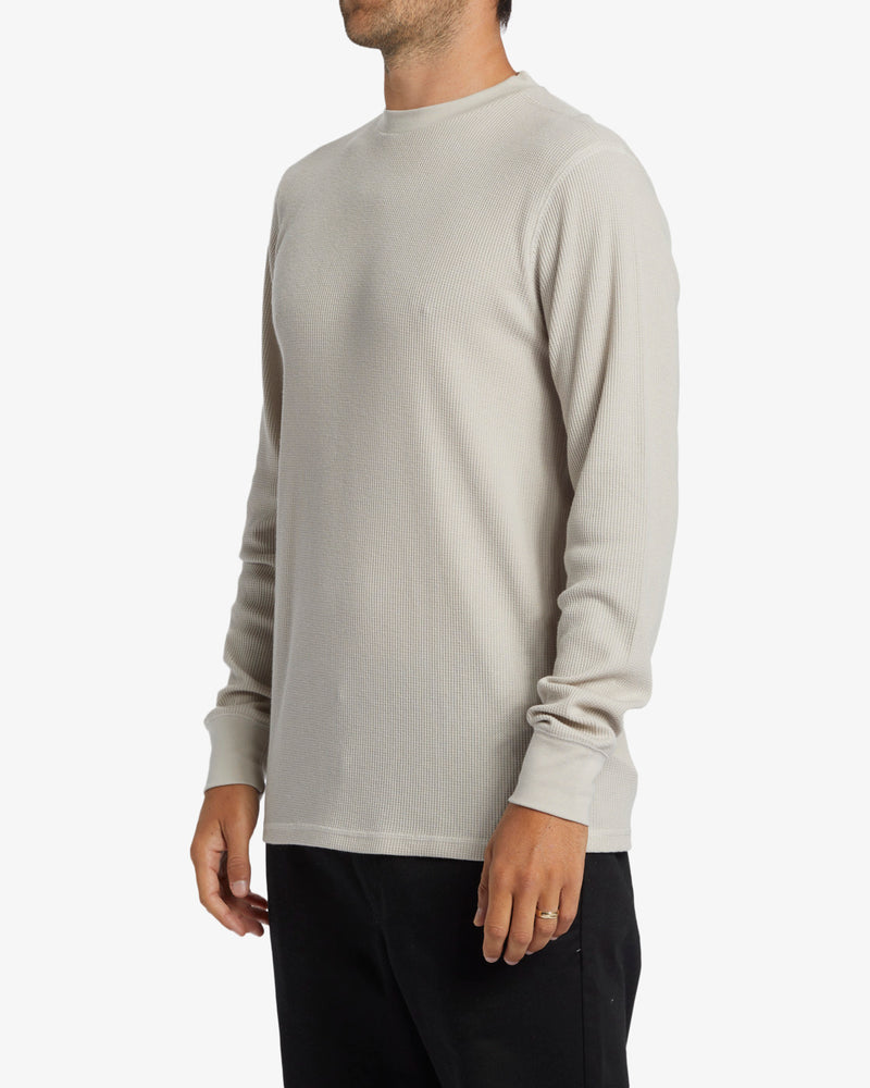 Load image into Gallery viewer, Billabong Men&#39;s Essential Long Sleeve Thermal Top Sweatshirt Stone ABYKT00213-STN
