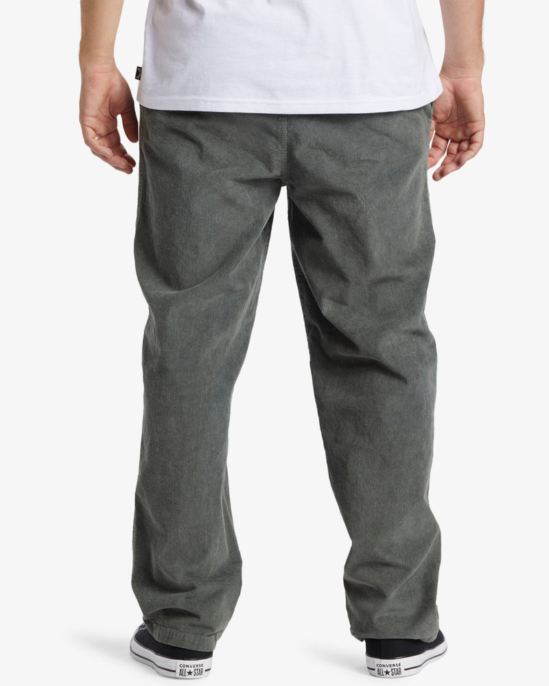 Load image into Gallery viewer, Billabong Men&#39;s Larry Elastic Waist Corduroy Slate Green ABYNP00185_KRN0
