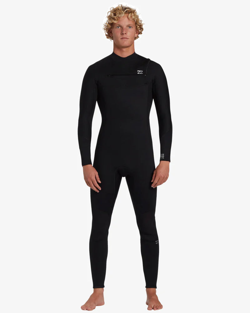 Load image into Gallery viewer, Billabong Men&#39;s 4/3mm Foil Chest Zip Wetsuit Black ABYW100244_BLK
