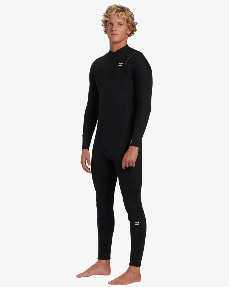 Load image into Gallery viewer, Billabong Men&#39;s 4/3mm Foil Chest Zip Wetsuit Black ABYW100244_BLK
