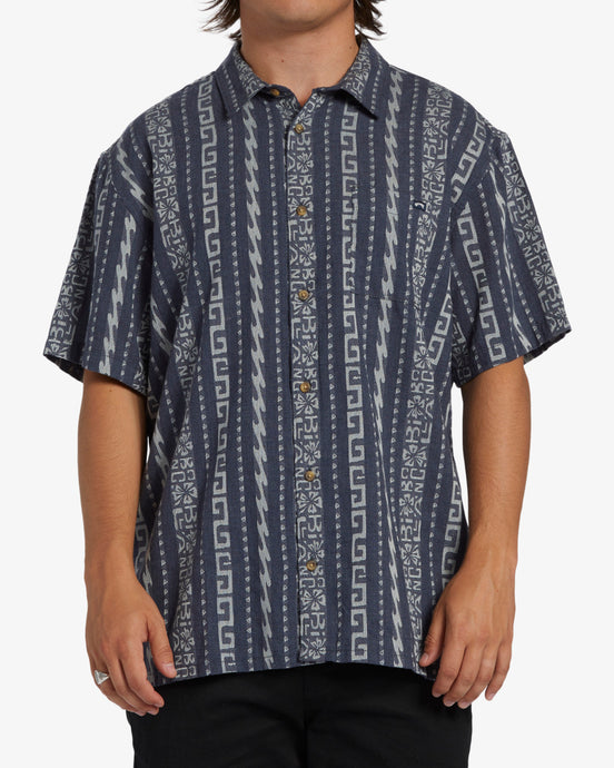 Billabong Men's Sundays Jacquard Shirt Slate Blue ABYWT00235-SLB