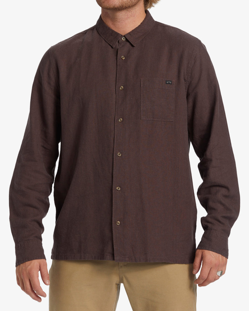 Load image into Gallery viewer, Billabong Men&#39;s Ricardo Long Sleeve Shirt Plum ABYWT00280_PSN0
