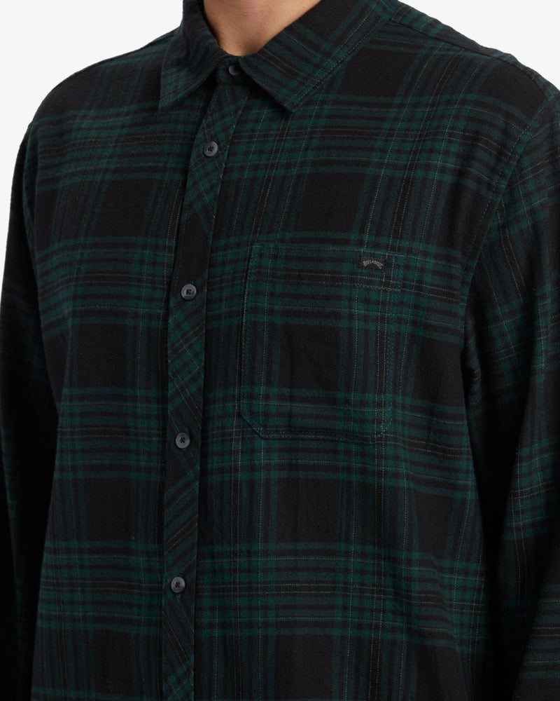 Load image into Gallery viewer, Billabong Men&#39;s Coastline Flannel Shirt Black ABYWT00286_BLK
