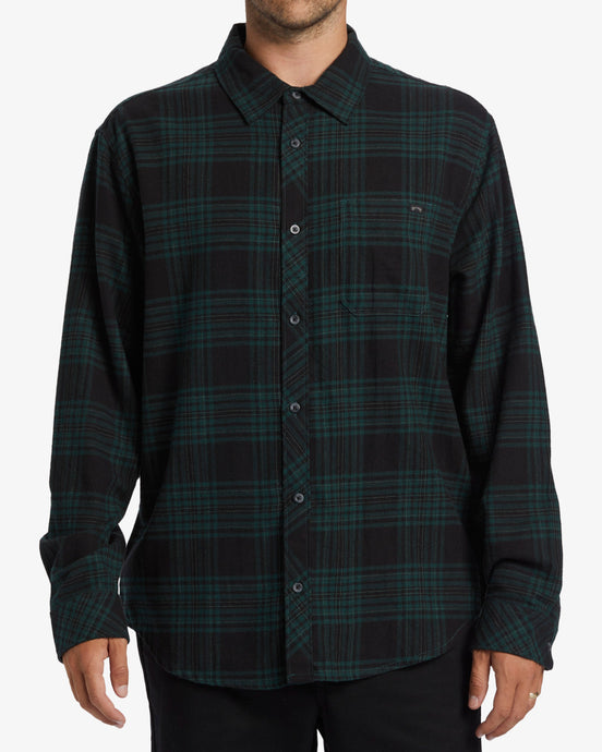 Billabong Men's Coastline Flannel Shirt Black ABYWT00286_BLK