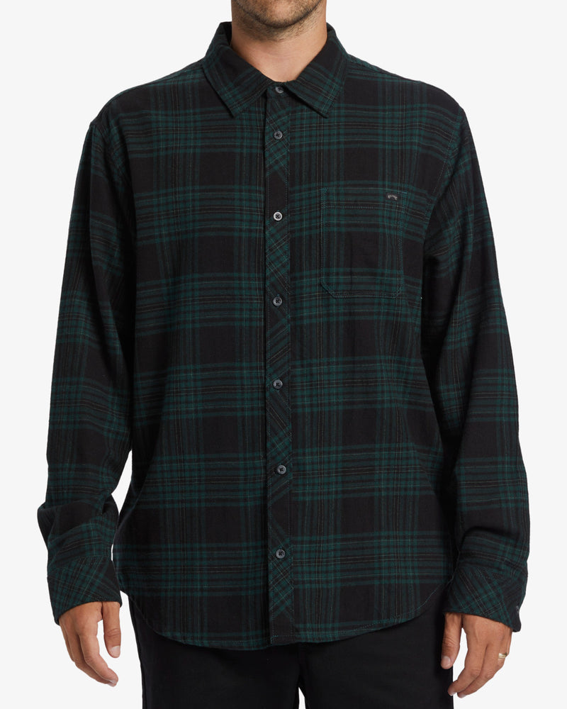 Load image into Gallery viewer, Billabong Men&#39;s Coastline Flannel Shirt Black ABYWT00286_BLK
