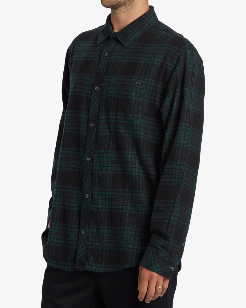 Load image into Gallery viewer, Billabong Men&#39;s Coastline Flannel Shirt Black ABYWT00286_BLK
