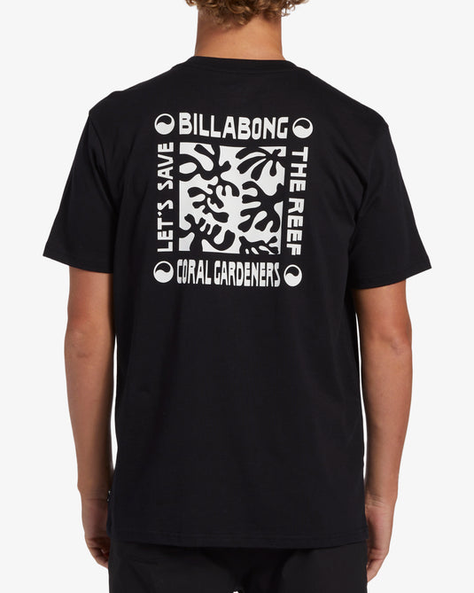 Billabong Men's Coral Gardeners Horizon T-Shirt Black ABYZT02341-BLK