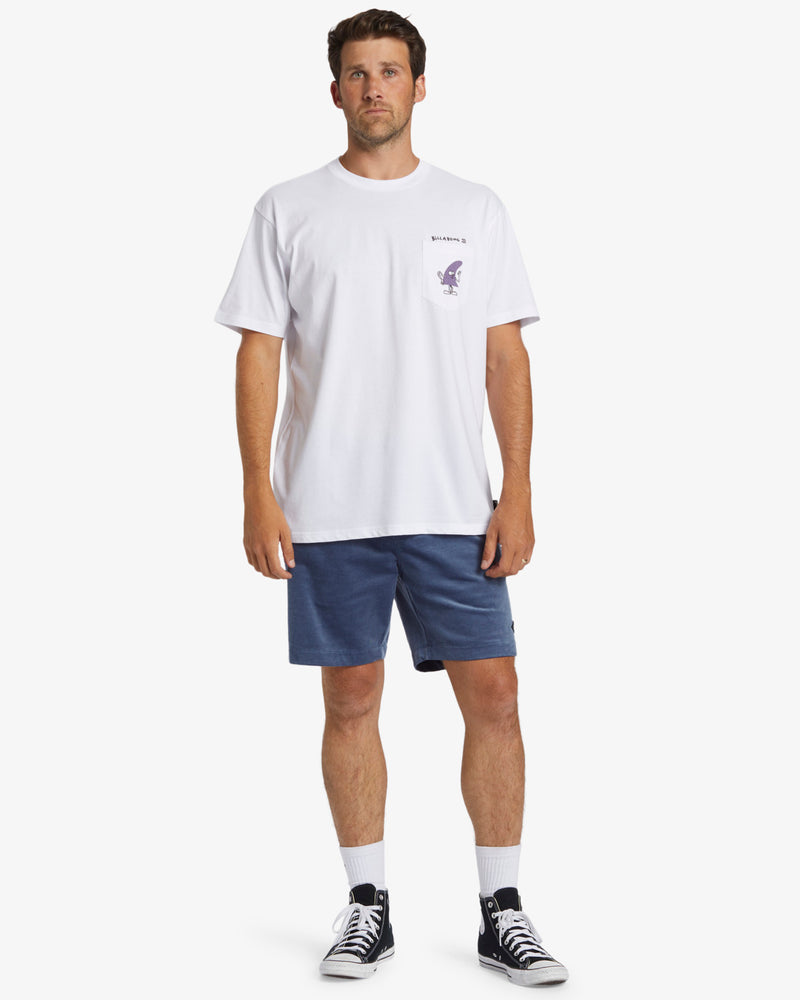 Load image into Gallery viewer, Billabong Men&#39;s Funghi Short Sleeve Pocht T-Shirt White ABYZT02486-WHT
