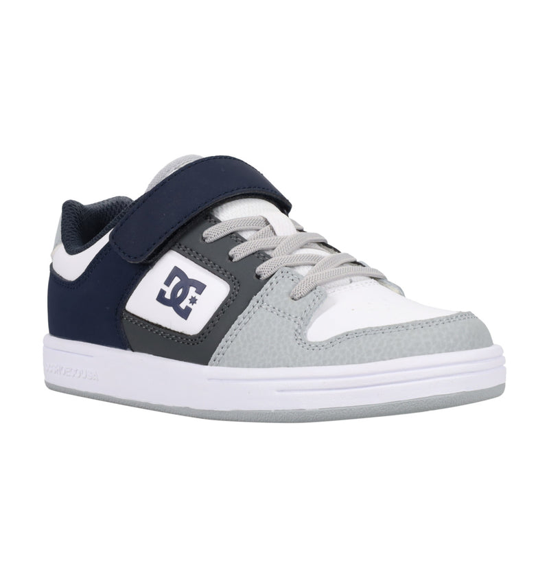 Load image into Gallery viewer, DC Kid&#39;s Manteca 4 V Leather Shoes Grey/Navy/White ADBS300378-NGY
