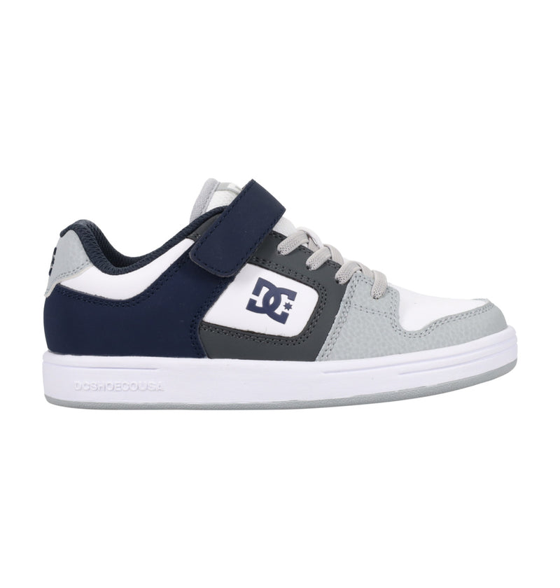 Load image into Gallery viewer, DC Kid&#39;s Manteca 4 V Leather Shoes Grey/Navy/White ADBS300378-NGY
