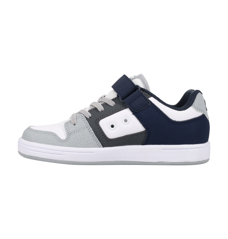 Load image into Gallery viewer, DC Kid&#39;s Manteca 4 V Leather Shoes Grey/Navy/White ADBS300378-NGY
