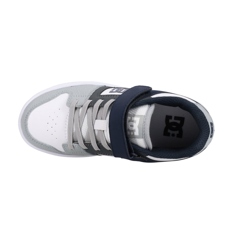 Load image into Gallery viewer, DC Kid&#39;s Manteca 4 V Leather Shoes Grey/Navy/White ADBS300378-NGY
