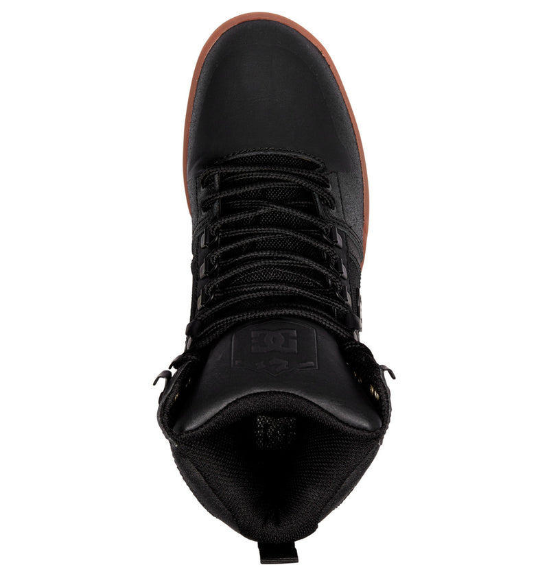 Load image into Gallery viewer, DC Men&#39;s Pure Hi - Water Resistant High Top Leather Boots Black/Gum ADYB100018_BGM
