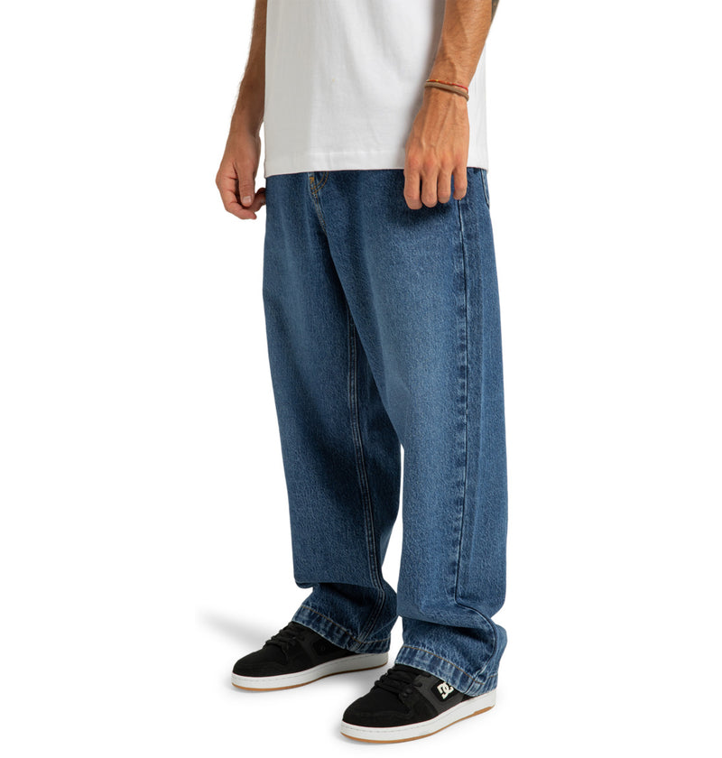 Load image into Gallery viewer, DC Men&#39;s Worker Baggy Denim Pants Stone Indigo ADYDP03093-BLCW
