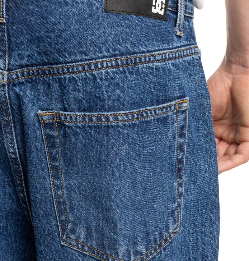 Load image into Gallery viewer, DC Men&#39;s Worker Baggy Denim Pants Stone Indigo ADYDP03093-BLCW
