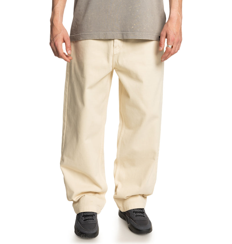 Load image into Gallery viewer, DC Men&#39;s Worker Baggy Denim Roo Pant Oatmeal Overdye ADYDP03094-WDVW
