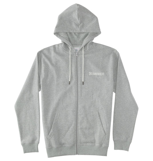 DC Men's Baseline Zip-Up Hoodie Medium Grey Heather ADYFT03389-KPVH