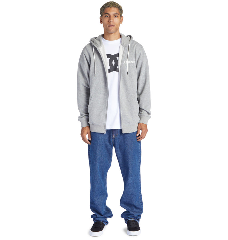 Load image into Gallery viewer, DC Men&#39;s Baseline Zip-Up Hoodie Medium Grey Heather ADYFT03389-KPVH
