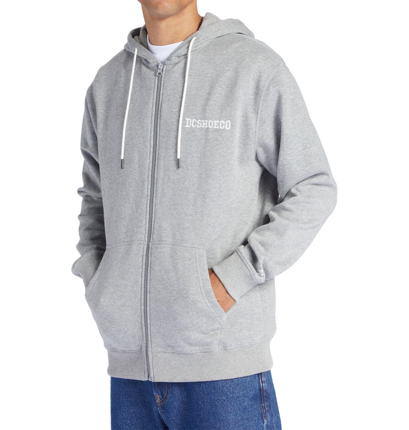 Load image into Gallery viewer, DC Men&#39;s Baseline Zip-Up Hoodie Medium Grey Heather ADYFT03389-KPVH
