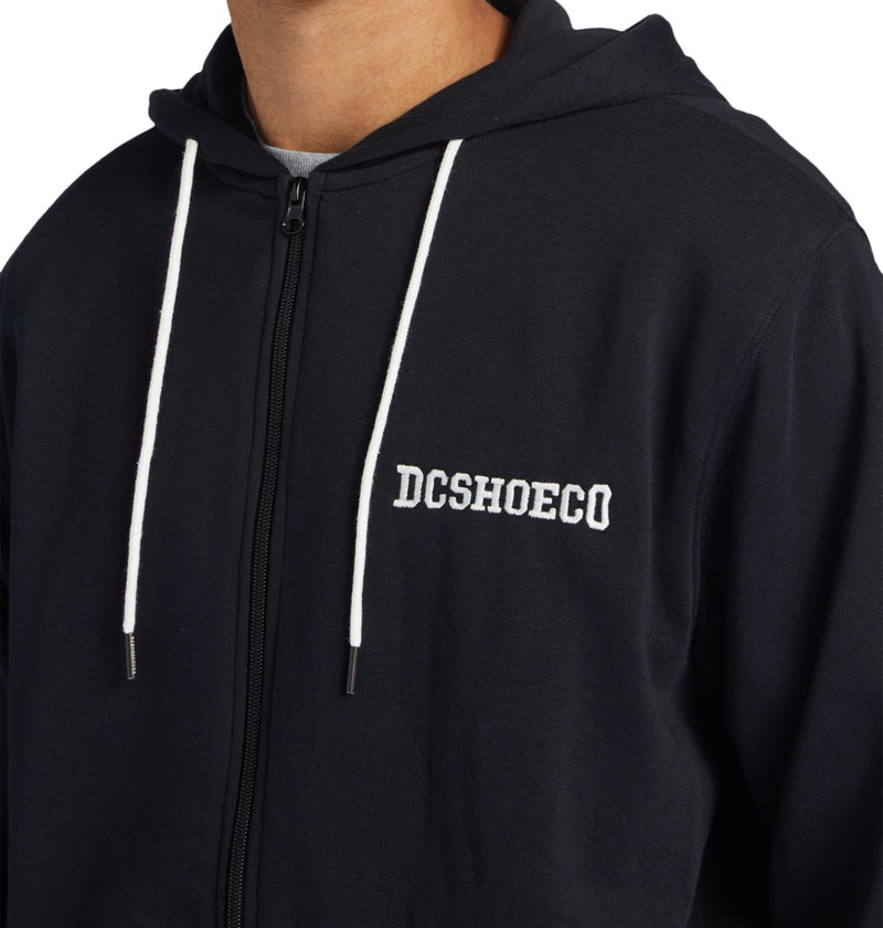 Load image into Gallery viewer, DC Men&#39;s Baseline Zip-Up Hoodie Black ADYFT03389-KVJ0
