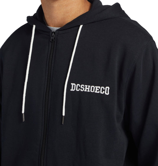 DC Men's Baseline Zip-Up Hoodie Black ADYFT03389-KVJ0