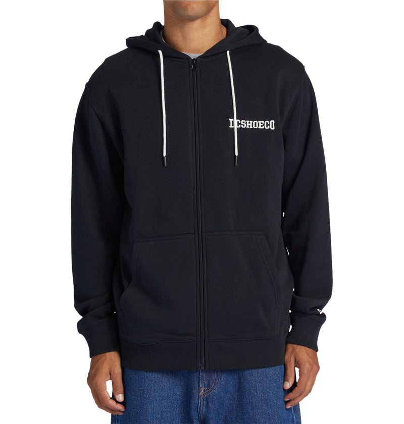 Load image into Gallery viewer, DC Men&#39;s Baseline Zip-Up Hoodie Black ADYFT03389-KVJ0
