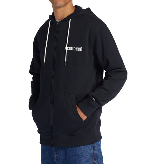 DC Men's Baseline Zip-Up Hoodie Black ADYFT03389-KVJ0