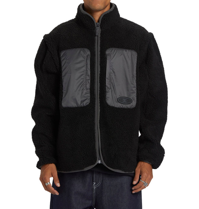 DC Men's Traverse Zip Up Fleece Black ADYFT03419_KVJ0