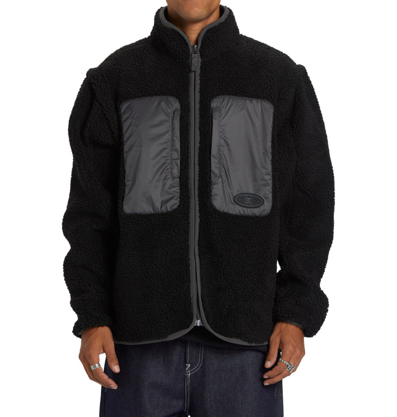 Load image into Gallery viewer, DC Men&#39;s Traverse Zip Up Fleece Black ADYFT03419_KVJ0
