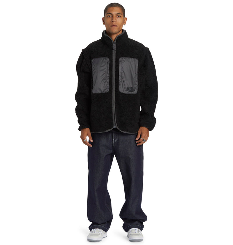 Load image into Gallery viewer, DC Men&#39;s Traverse Zip Up Fleece Black ADYFT03419_KVJ0
