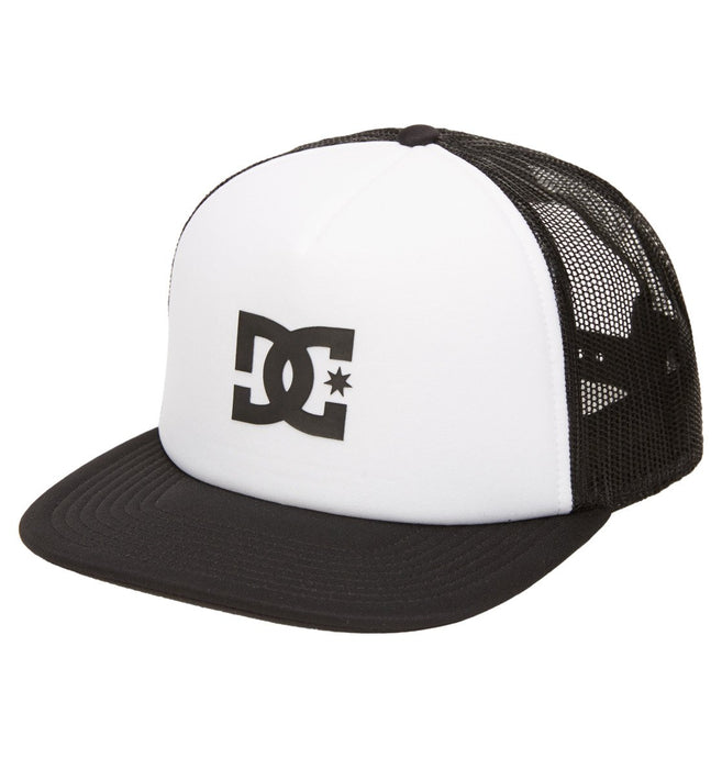 DC Men's Gas Station Trucker Cap White/Black ADYHA04061-XWWK