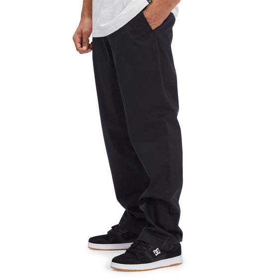 DC Men's Worker Relaxed Chino Pants Black ADYNP03076_KVJ0