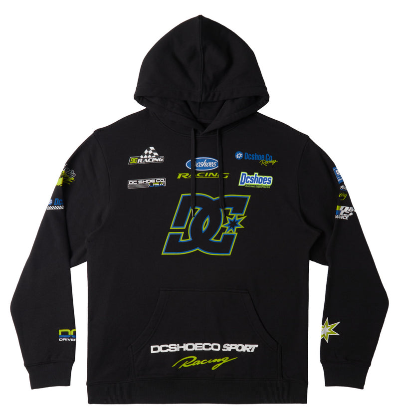 Load image into Gallery viewer, DC Men&#39;s Racing Pullover Hoodie Black ADYSF03130_KVJ0
