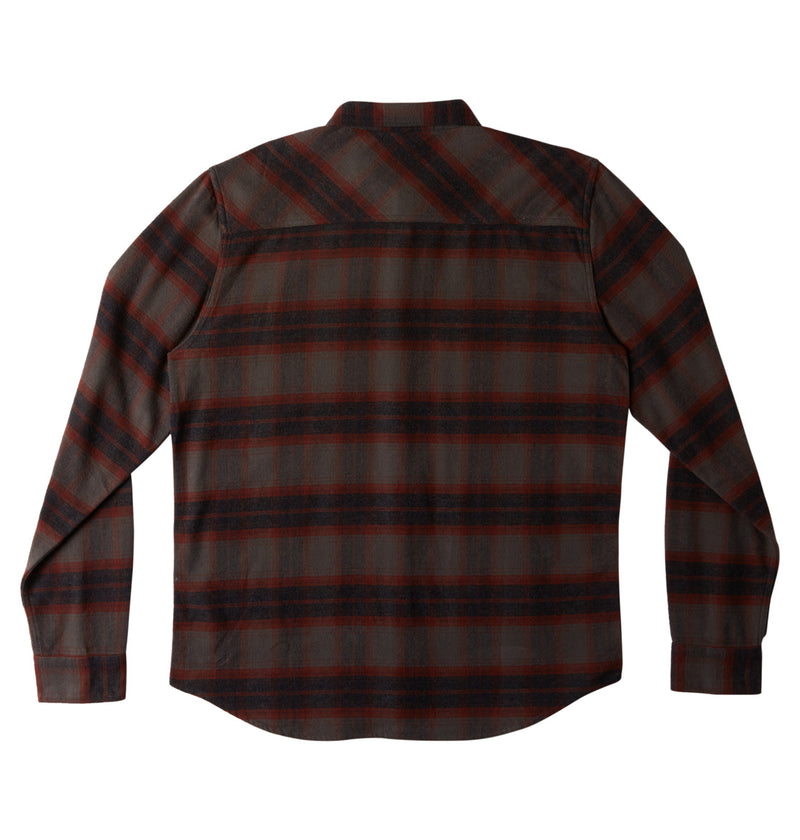 Load image into Gallery viewer, DC Men&#39;s Marshall Flannel Long Sleeve Shirt Pirate Black Plaid ADYWT03105_XKCK
