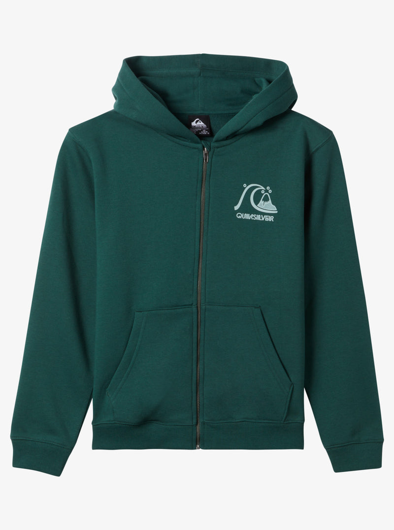 Load image into Gallery viewer, Quiksilver Kids&#39; Graphic Zip-Up Hoodie Forest AQBFT03109_GRT0
